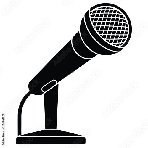 smart conference mic on white background