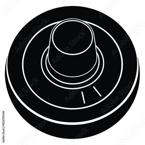 smart control knob on white background