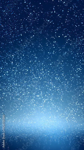 Wallpaper Mural Snowfall vertical background with glowing flakes falling from above into blue gradient copy zone  Torontodigital.ca