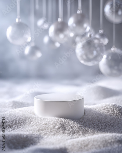 Monochrome Red Product Display Background with Gift Boxes