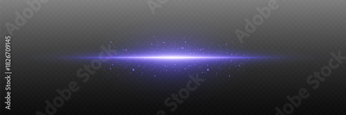 Purple light line and explosion effect.
