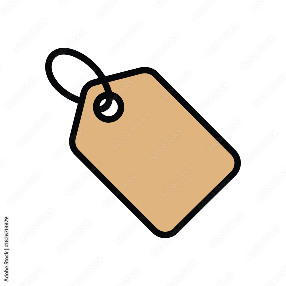 Fototapeta premium Price Tag or Sale Label Icon - Retail, Discount & Shopping Promotion