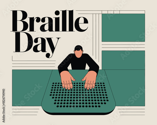 Braille Day Awareness Poster Accessibility Inclusion Visual Design