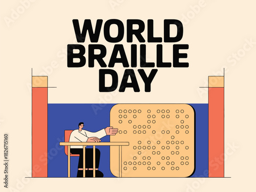 Braille Day Awareness Poster Accessibility Inclusion Visual Design