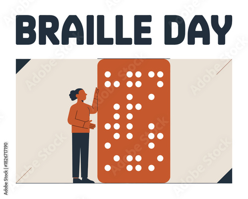 Braille Day Awareness Poster Accessibility Inclusion Visual Design
