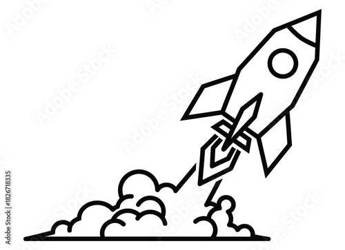 space rocket vector illustration