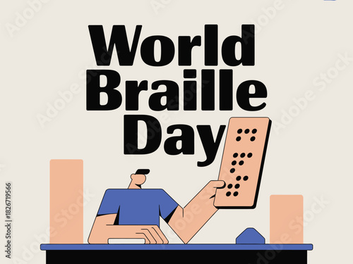 Braille Day Awareness Poster Accessibility Inclusion Visual Design
