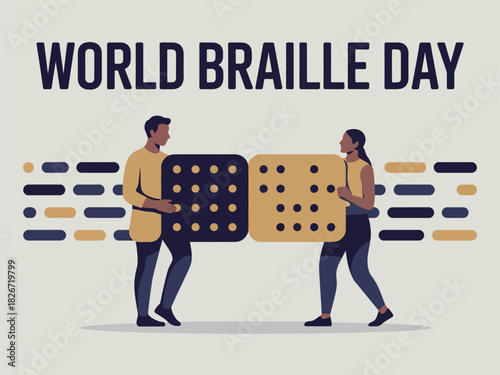 Braille Day Awareness Poster Accessibility Inclusion Visual Design