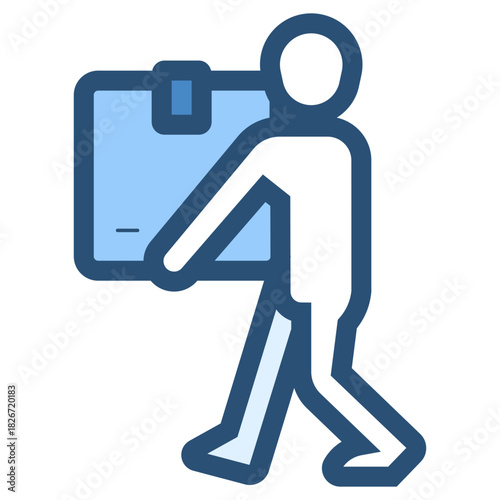 man looting item package icon