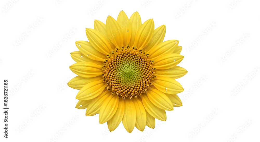 Fototapeta premium Radiant sunflower isolated on transparent background, showcasing its vibrant yellow petals