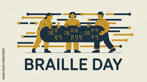 Braille Day Awareness Poster Accessibility Inclusion Visual Design