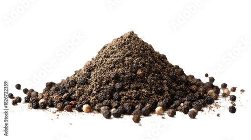 Wallpaper Mural Ground black pepper in a mound on a white isolate background. Torontodigital.ca