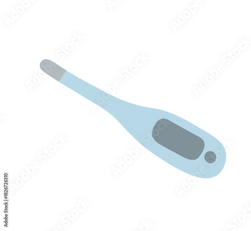 体温計　表示なし　フラットイラスト