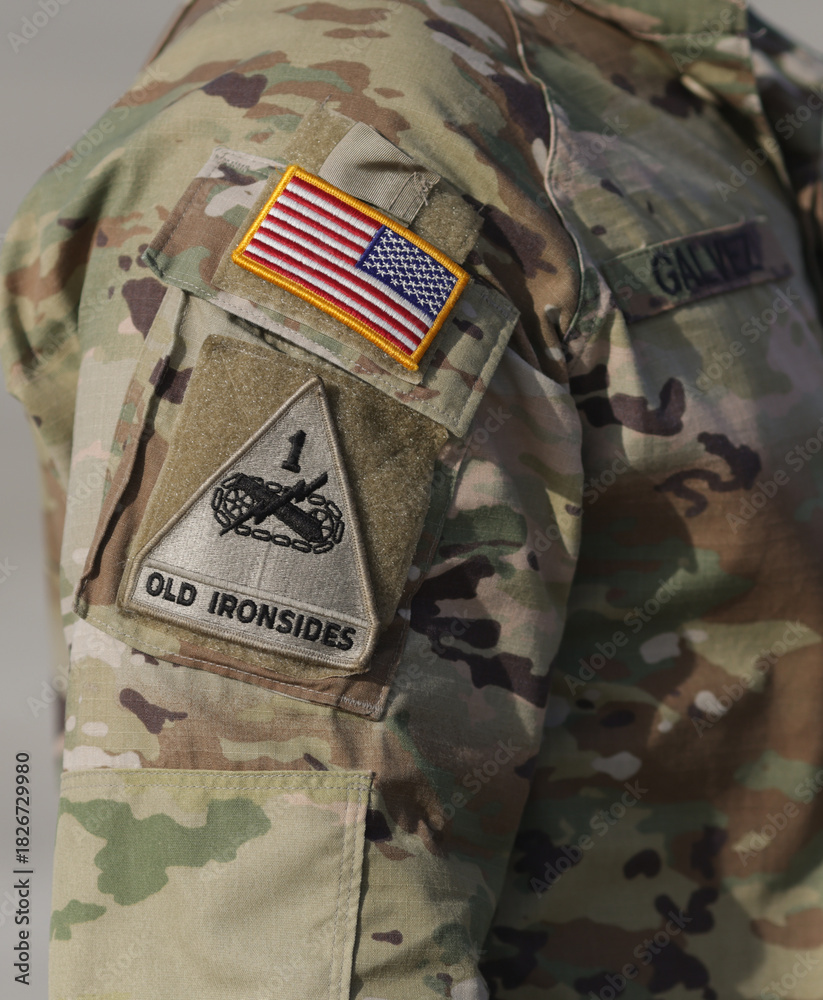Obraz premium US army patches on uniforms of high rankings officers.