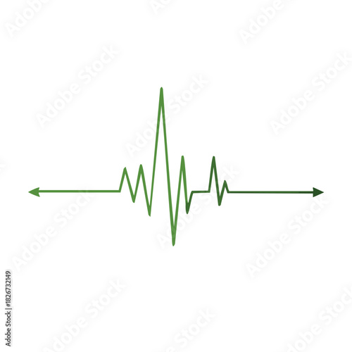 Green heartbeat pulse line representing life, health, and medical EKG monitoring