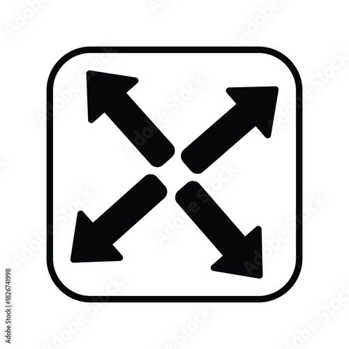 Move  icon with white background vector stock illustration