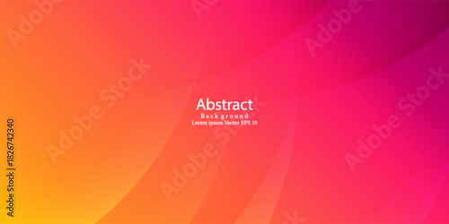 Vibrant Yellow Orange Pink Gradient Abstract Background with Smooth Wave Shapes. Modern concept for graphic design, background, web design, poster, banner, book, slideshow.