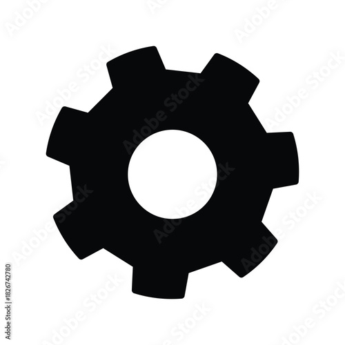 Setting icon with white background vector stock illustration