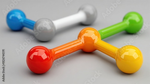 Playful dumb dumb with a colorful bar representing creativity and fun in a conceptual emotional network design