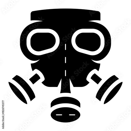 gas mask glyph icon