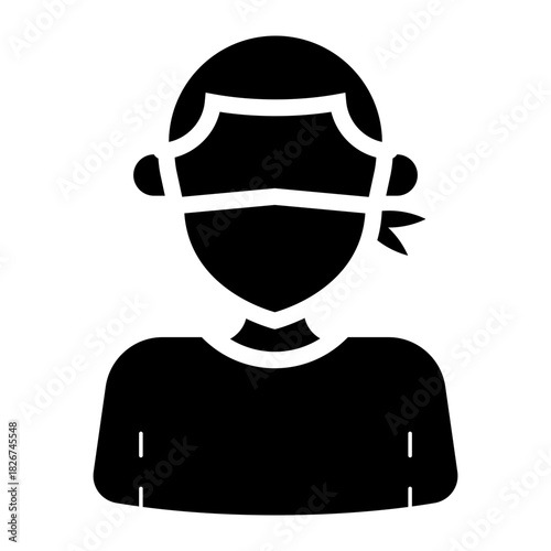 protester wear handkerchief mask glyph icon