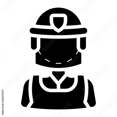 riot police glyph icon