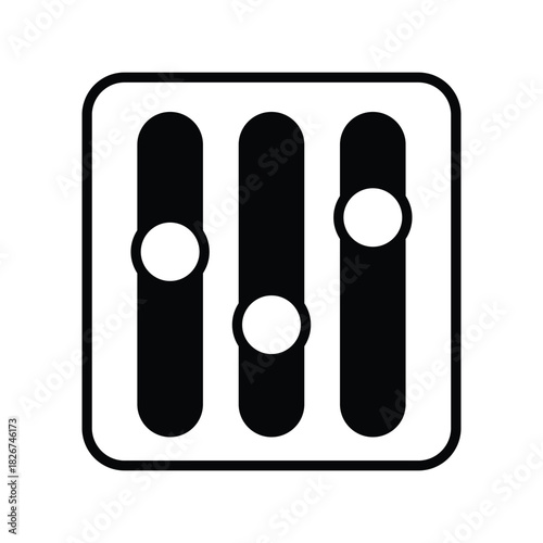 Volume Equalizer icon with white background vector stock illustration