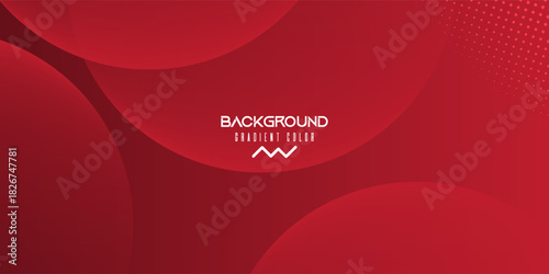 Red Abstract Gradient Background with Halftone Circle Shapes. Modern concept for graphic design, background, web design, poster, banner, book, slideshow.