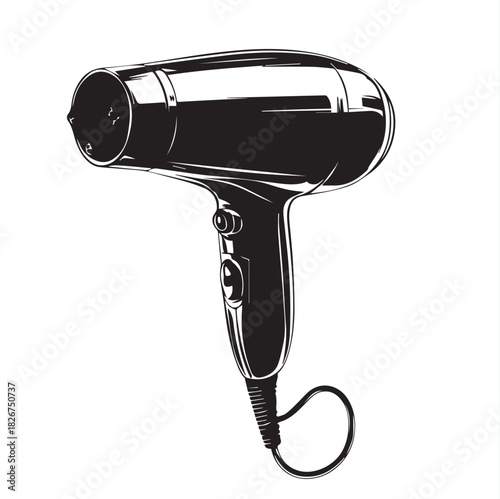 hair dryer isolated on white