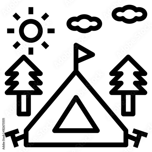 Outdoor camping scene
