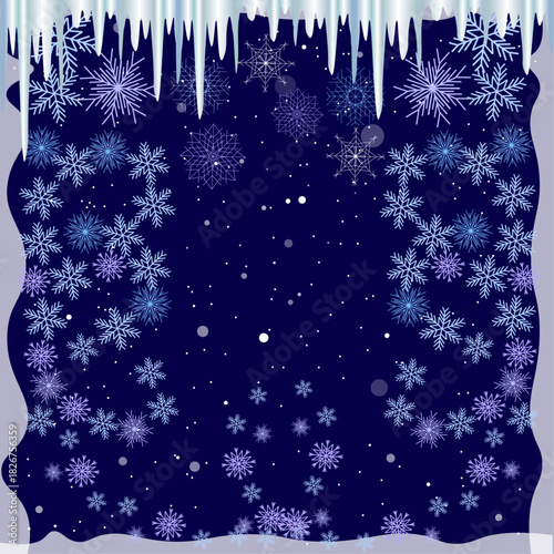 christmas background with snowflakes