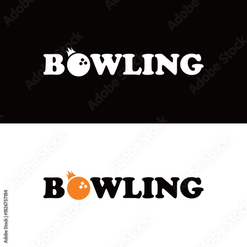 Bowling Logo Template Design Vector Illustration
