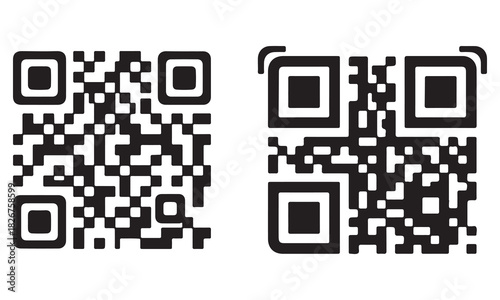 Mobile Data Security and Digital Analytics – Smartphone Interface, QR Code, and Cyber Protection Icons