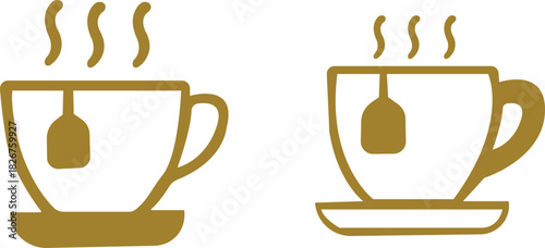 Cup icon set.Cups of coffee tea collection. Hot drink icon. Disposable cup. Cup coffe with steam. Flat style. Vector Illustration. Vector Graphic. EPS 10. coffee cup icon set vector.