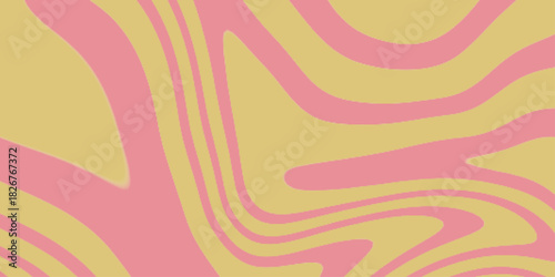 Psychedelic background with abstract, trippy patterns with melting and distorting lines. Abstract pink and light yellow background with hypnotic wavy lines pattern. Fresh and natural background .

