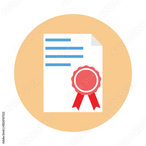 Certificate Icon Element For Design