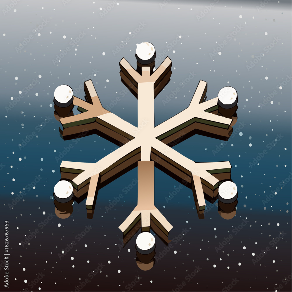 Fototapeta premium Snowflake Graphic