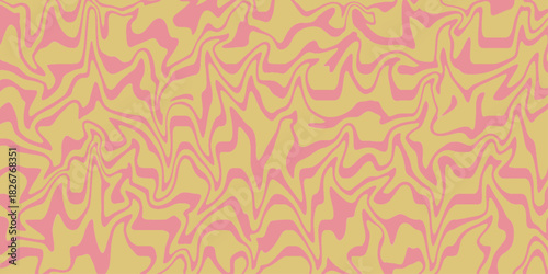 Psychedelic background with abstract, trippy patterns with melting and distorting lines. Abstract pink and light yellow background with hypnotic wavy lines pattern. Fresh and natural background .

