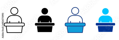 Leadership Icon Set Multiple Style Vector Illustration 