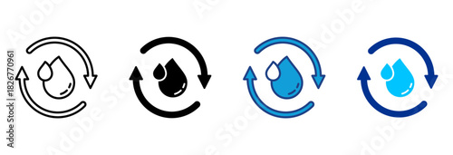 Solar Energy Icon Set Multiple Style Vector Illustration 