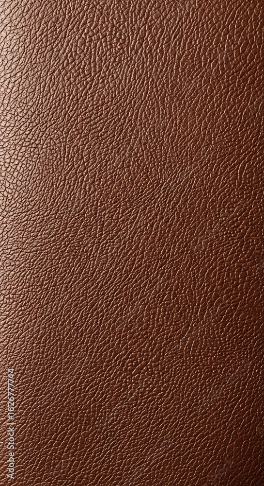 Fototapeta premium Rich Brown Leather Texture Background with Subtle Grain Pattern.