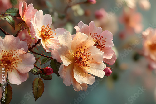Elegant Spring Blossoms in Full Bloom for Floral Design and Print Projects