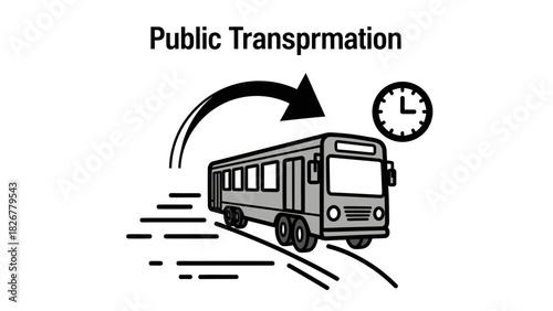 Bus transportation vector illustration design