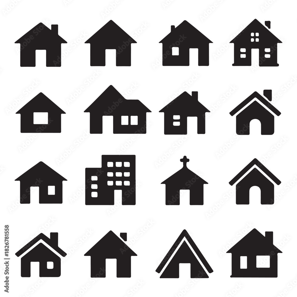 Fototapeta premium home icons vector