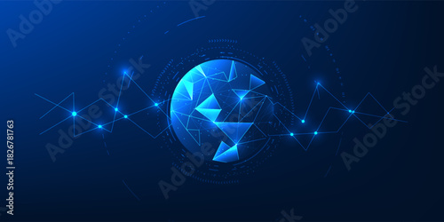 Quantum Computing Network Background with Integrated Data Processing, High Speed Information Transfer, Digital Connectivity, Quantum Algorithm Flow, Advanced Tech Infrastructure