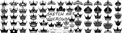 Collection of cartoon reindeer faces and antlers with various accessories on a white background