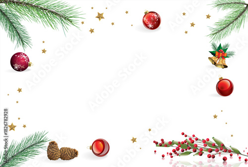 Christmas and New Year Card. Illustration concepts for graphic and web design, social media banner, marketing material 