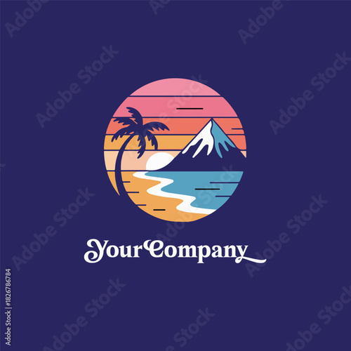 Travel agency nature logo design
