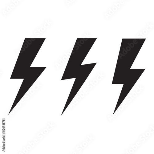 lightning bolt, Thunderbolt icon vector