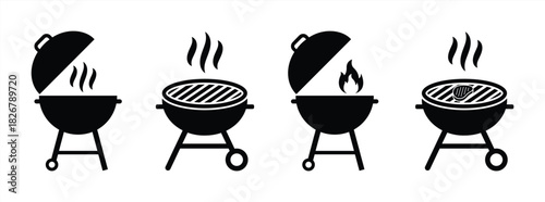 Barbecue Grill Icon Set